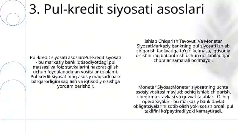 Ishlab Chiqarish Tavovuti Va Monetar Siyosat 4