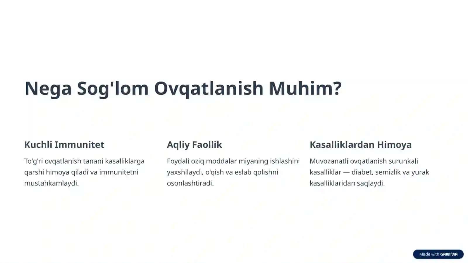 Sog'lom Ovqatlanish 4
