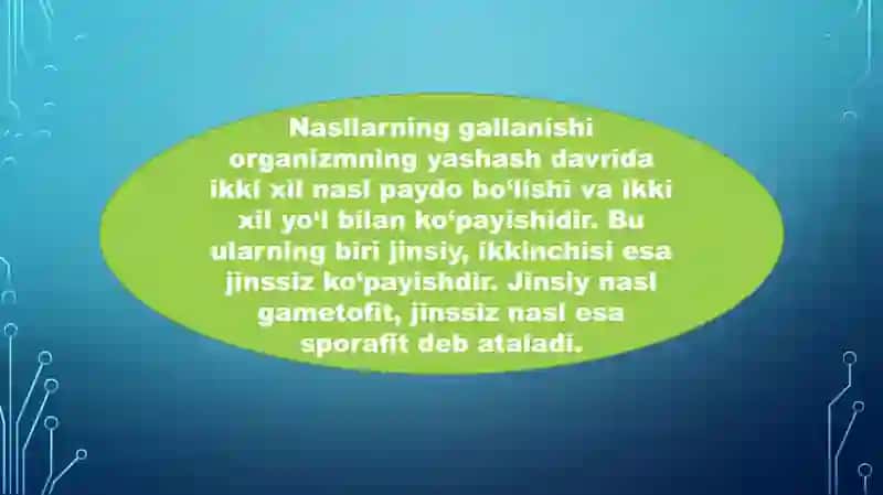 O‘SIMLIK VA HAYVONLARDA NASLLARNING GALLANISHI 4