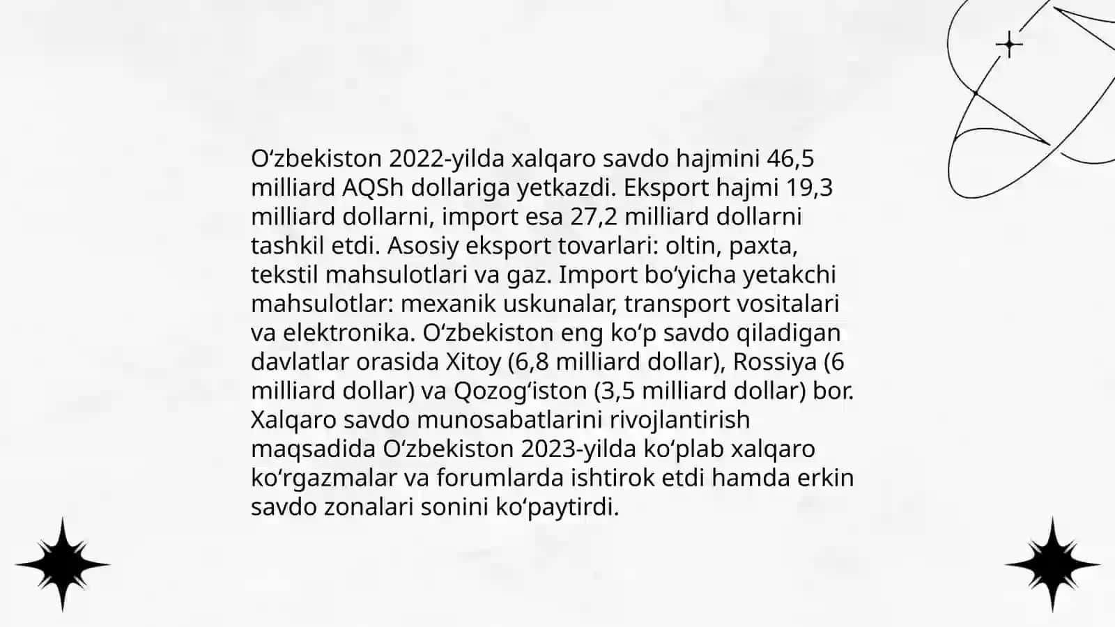 Oʻzbekiston va jahon iqtisodiy integratsiyasi 4