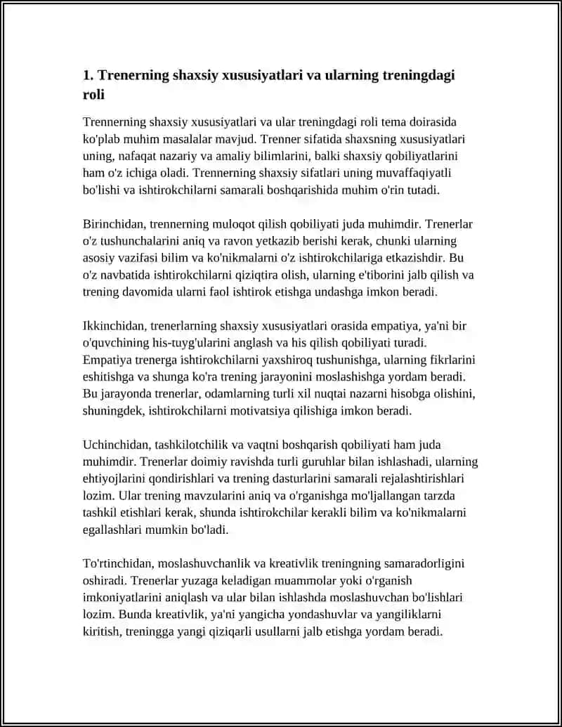 TRENERNING SHAXSI VA KVALIFIKASIYASI 4