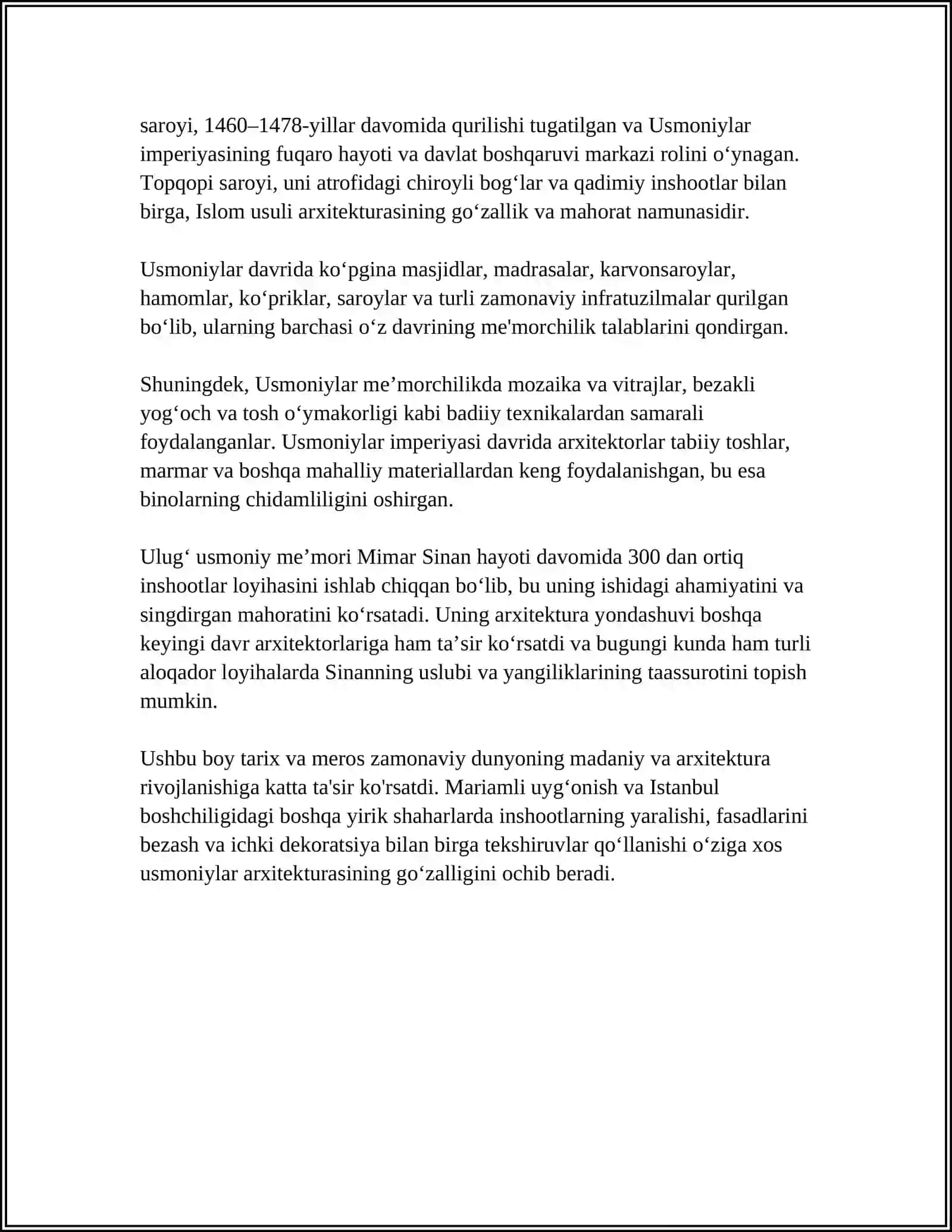 Usmoniylar Davri Madaniyat 4