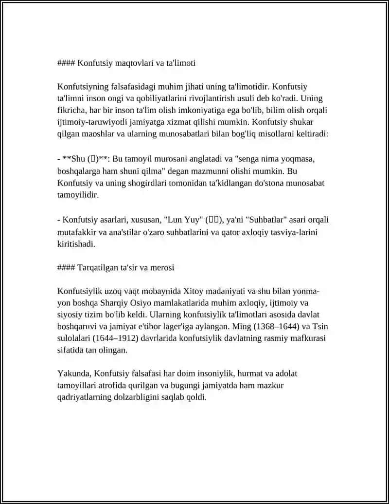 Konfutsiy falsafasi va uning tamoyillari 4