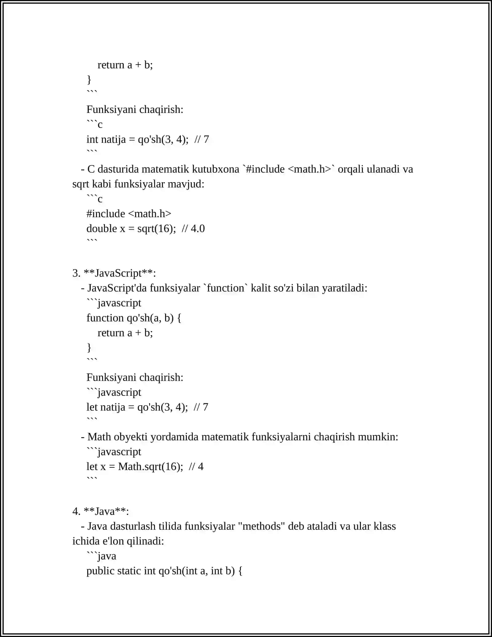 PYTHON DASTURLASH TILIDA MATH FUKSIYASIDAN FOYDALANISH VA KODLARI 4