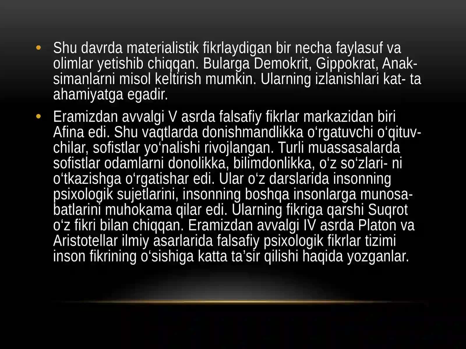 Antikdavrning psixologik nazariyalari 4