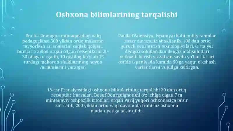 Xalq pedagogikasida milliy taomlar 4