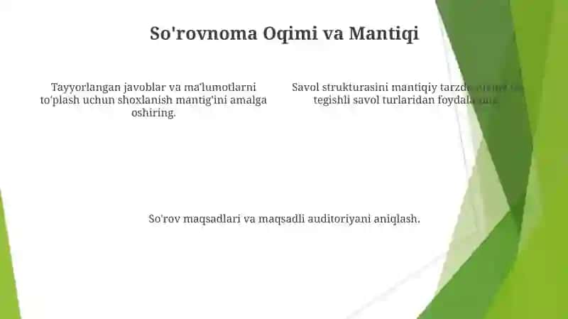 Anketa soʻrovnomalarini tuzish 4