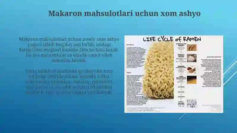 Makaron mahsulotlarning tasnifi 4