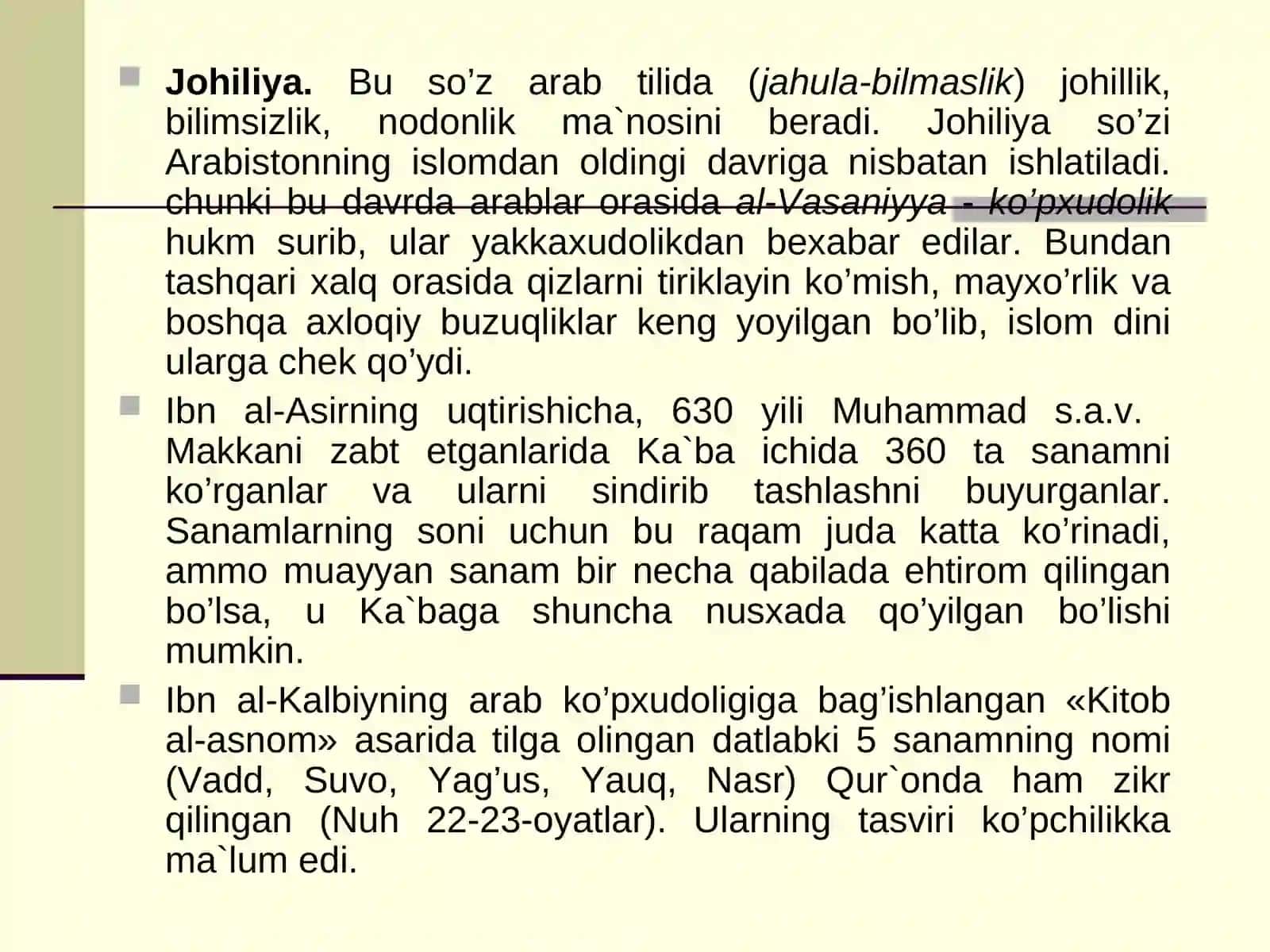 «JAHON DINLARI. ISLOM» MАVZUSIDАGITАQDIMОT 4