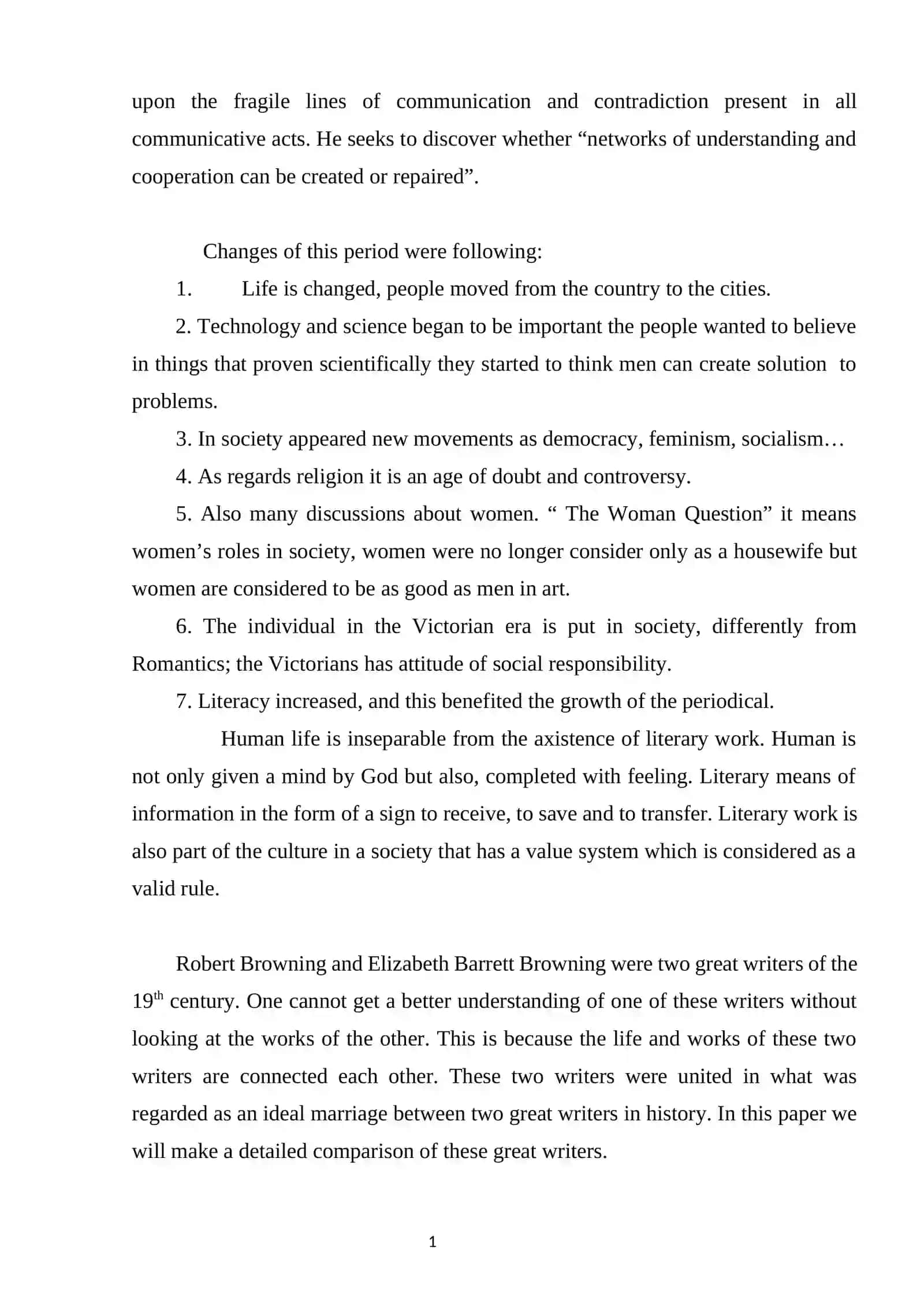 Course Work on Robert Browning and Elizabeth Barrett Browning 4