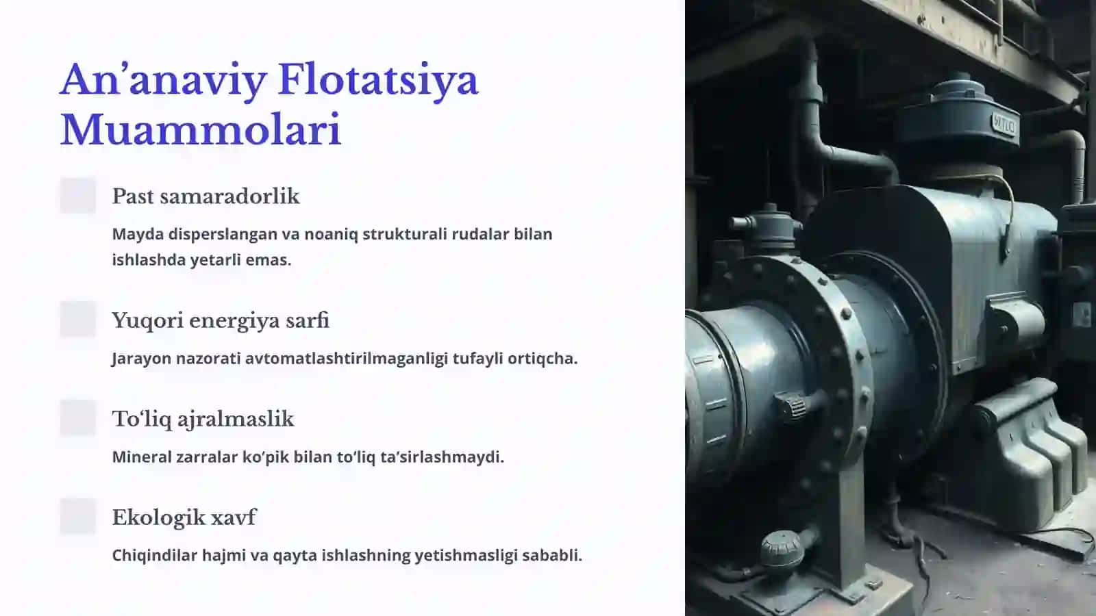 Mis-Molibden Rudalarini Boyitishda Yangi Flotomashinalar 4