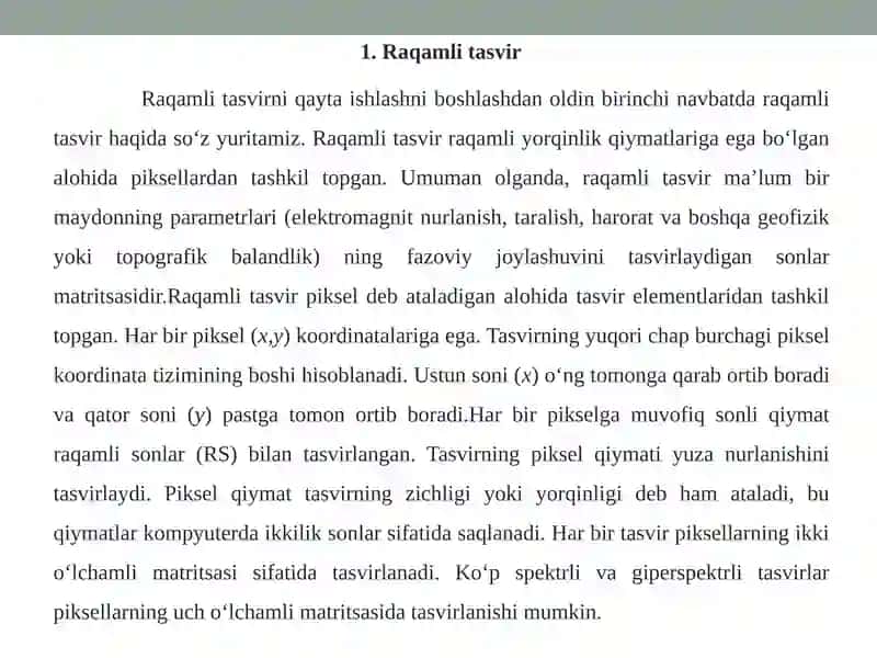 RAQAMLI SURATLARNI TRANSFORMATSIYALASH 4