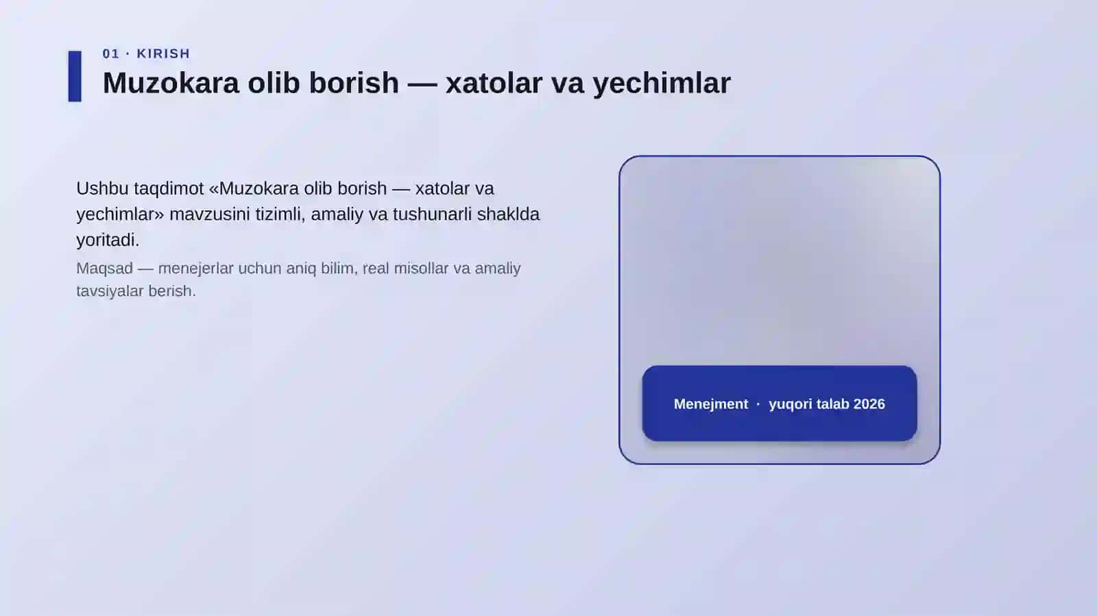 Muzokara olib borish — xatolar va yechimlar 4