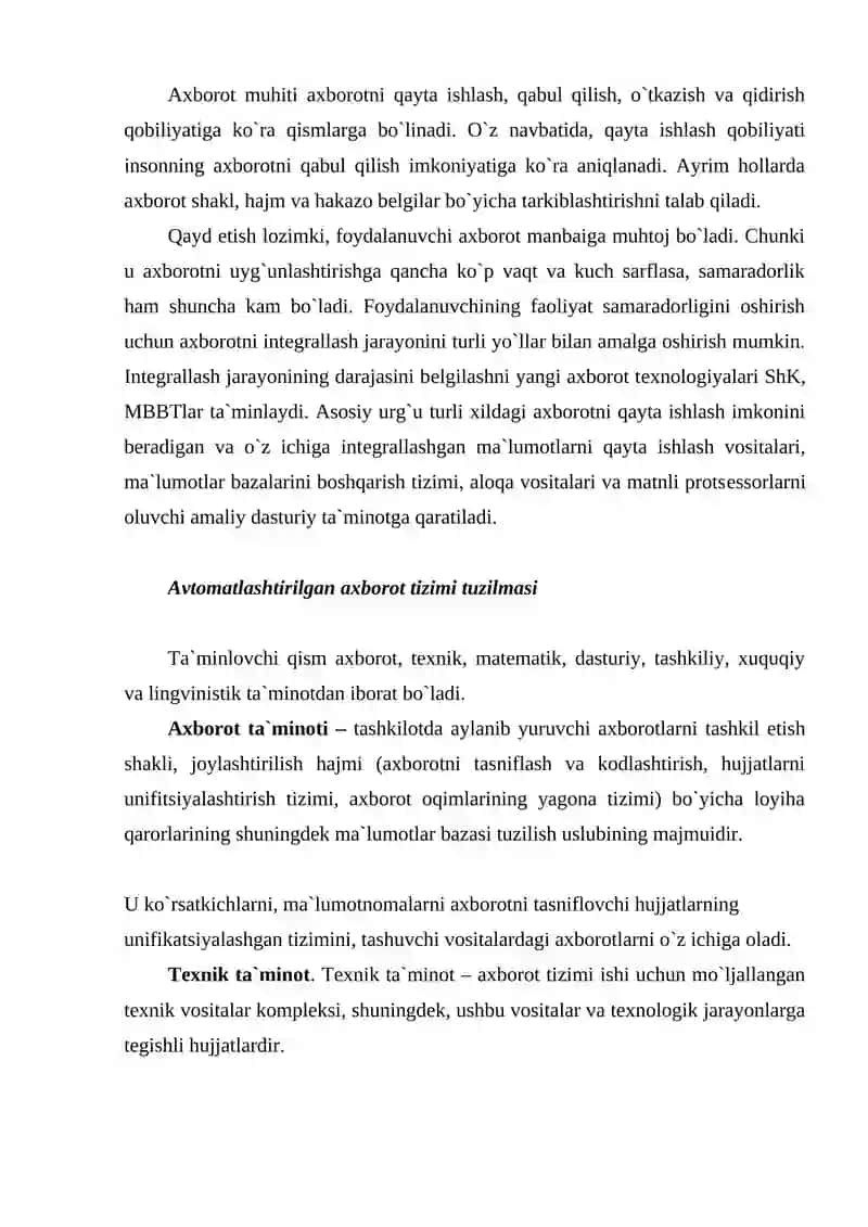 Avtomatlashtirilgan axborot tizimlarining tasnifi 4