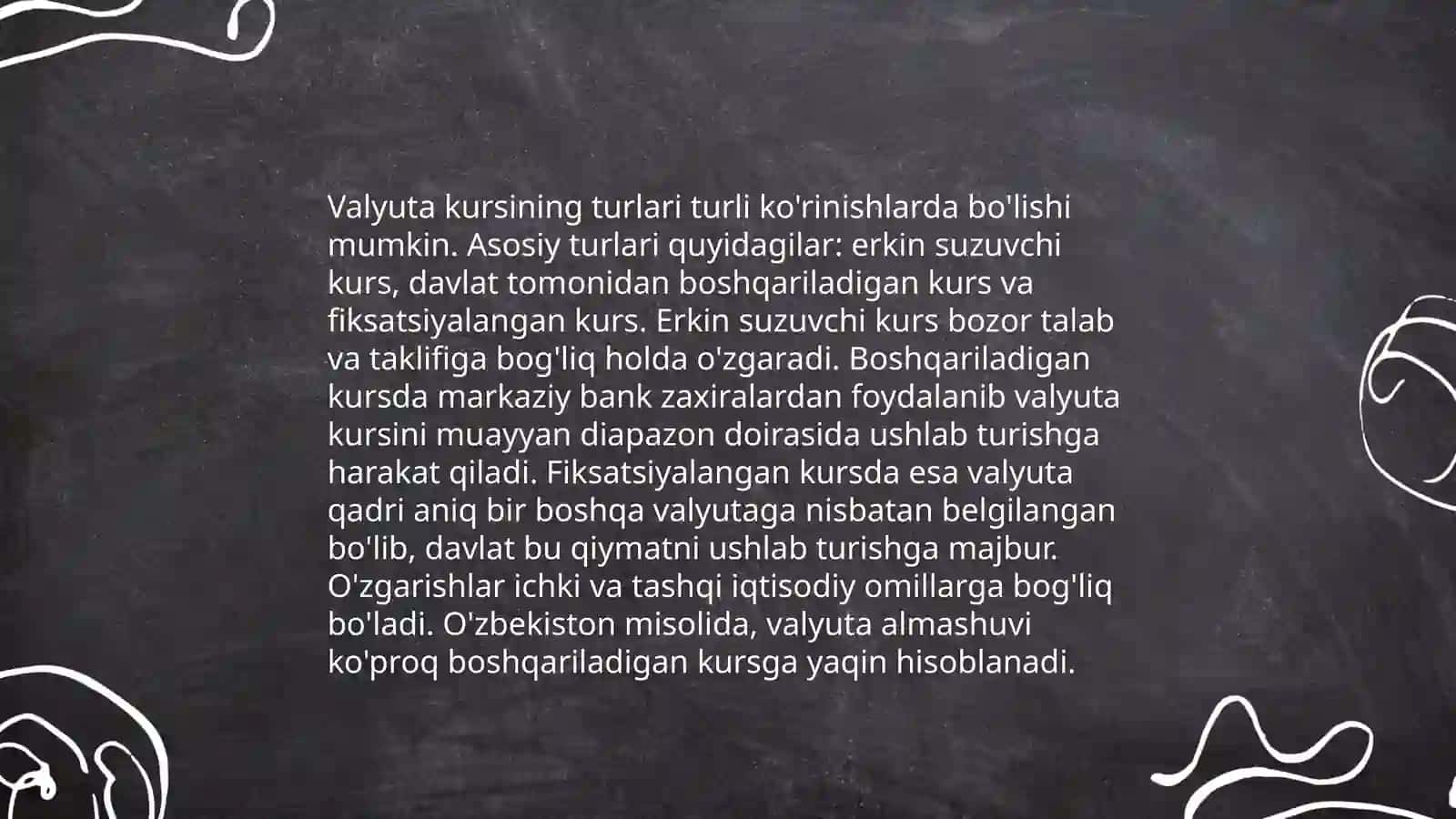 Valyuta kursi, mazmuni va valyuta kursini aniqlash tartibi 4