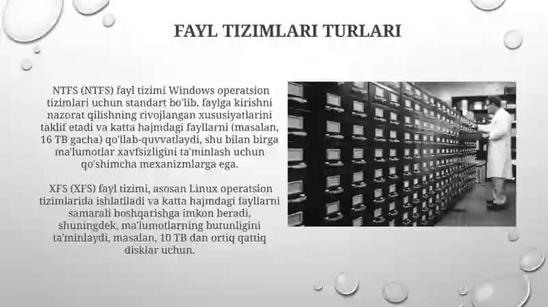 Fayl tizimlari va ularning tuzilishi 4