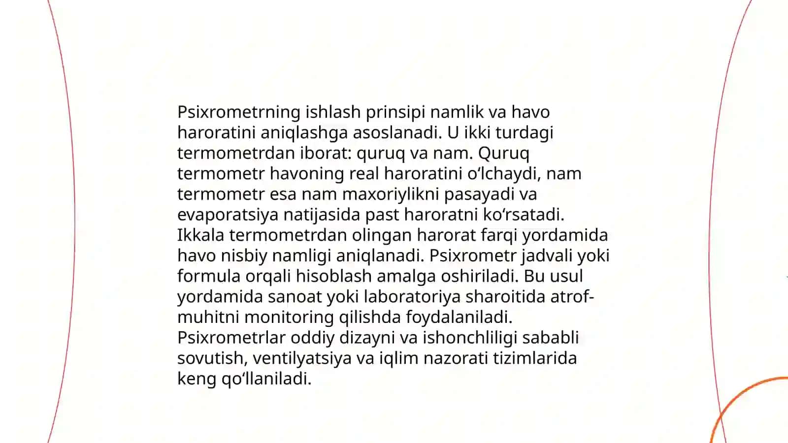 Havoning Namligi va Psixrometr 4