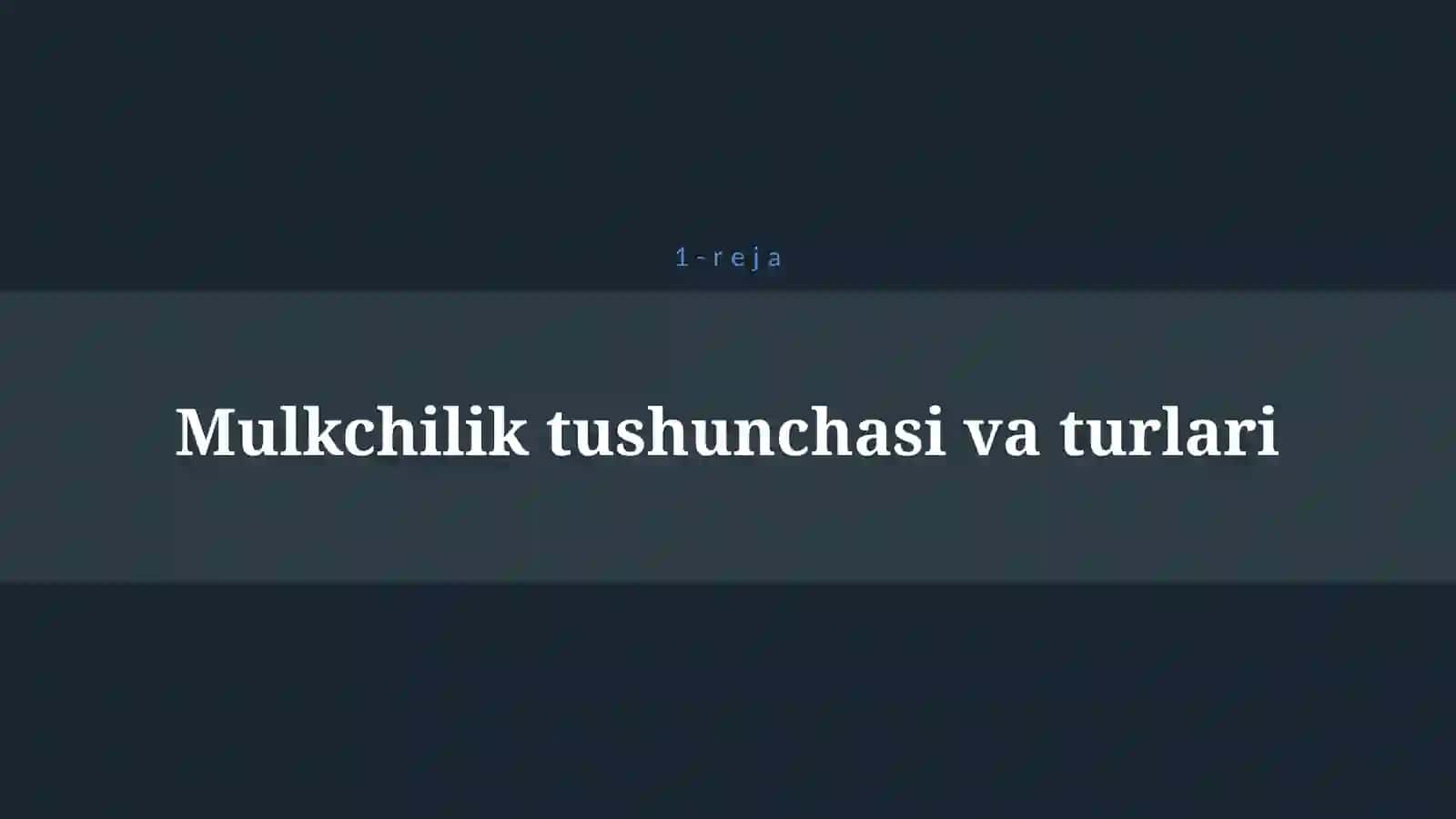MULKCHILIK TOVAR PUL MUNOSABATLARINING SHAKLLANISHI 4