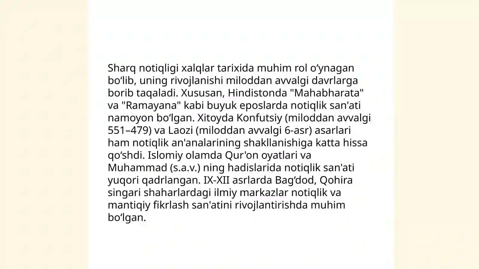 Garb va sharq notiqligining farqli tomoni 4