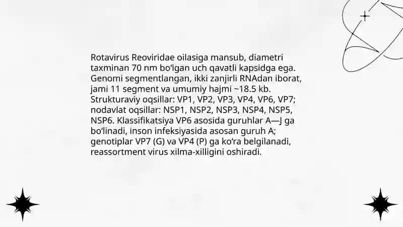 Diareyagen viruslar, klassifikatsiyasi, patogenezi laboratoriya tashxisi 4