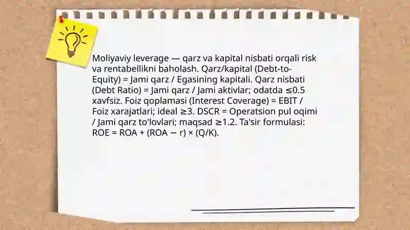 Tadbirkorlik sub'ektlarining moliyaviy faoliyati tahlili 4