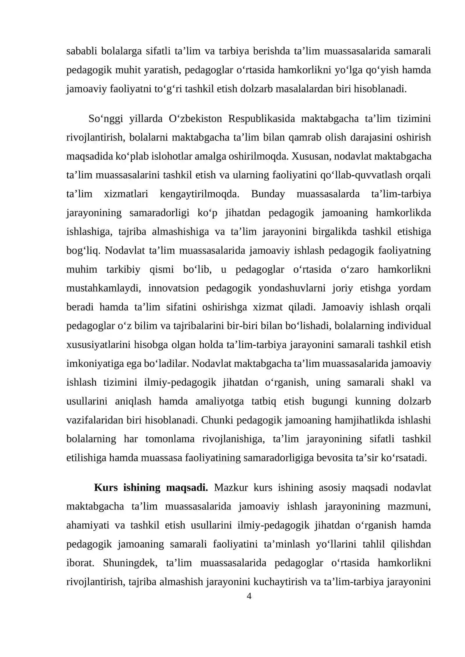 Nodavlat ta'lim muassasalarida jamoviy ishlash 4
