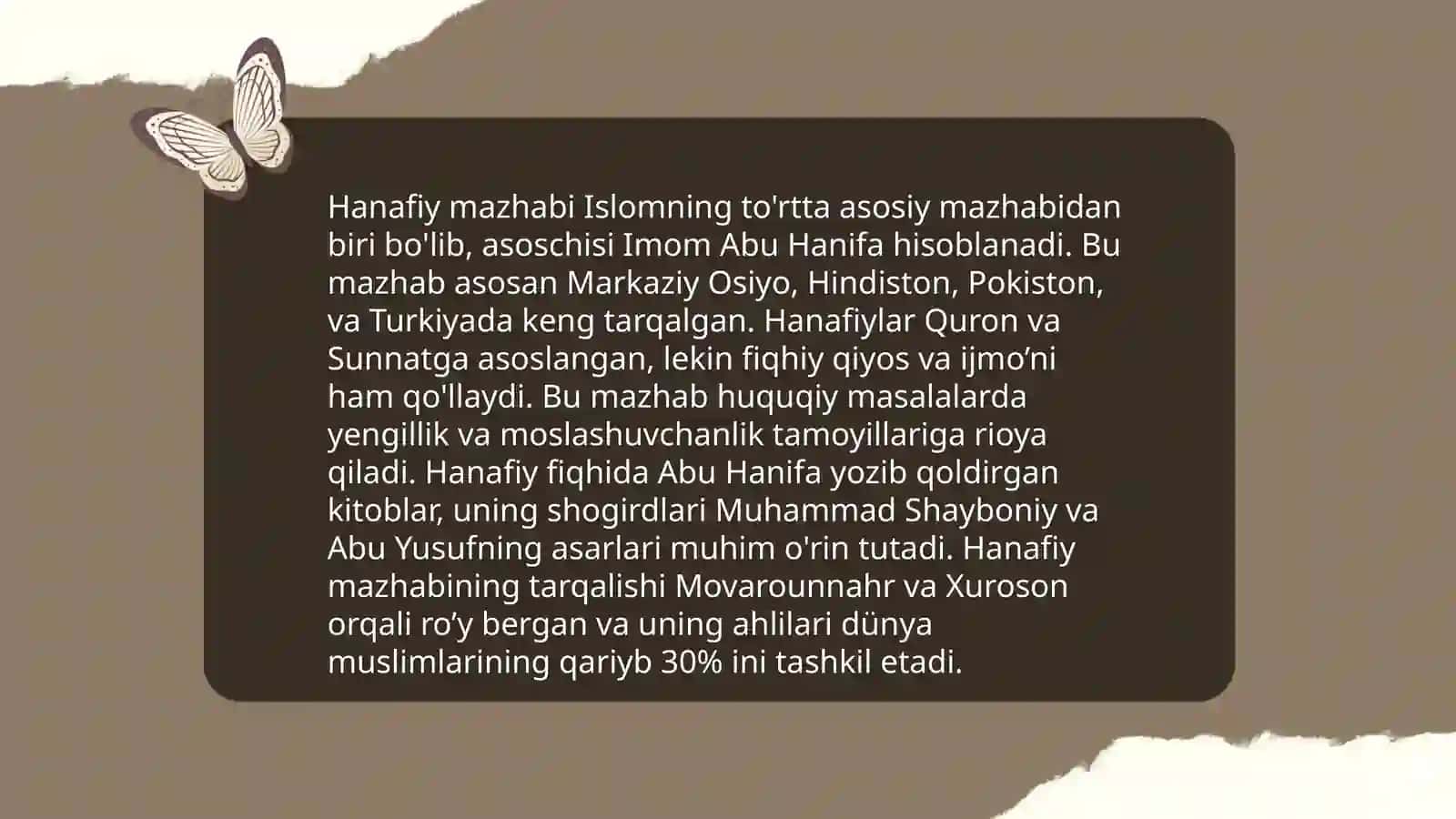 Sunniylikdagi mazhablar 4