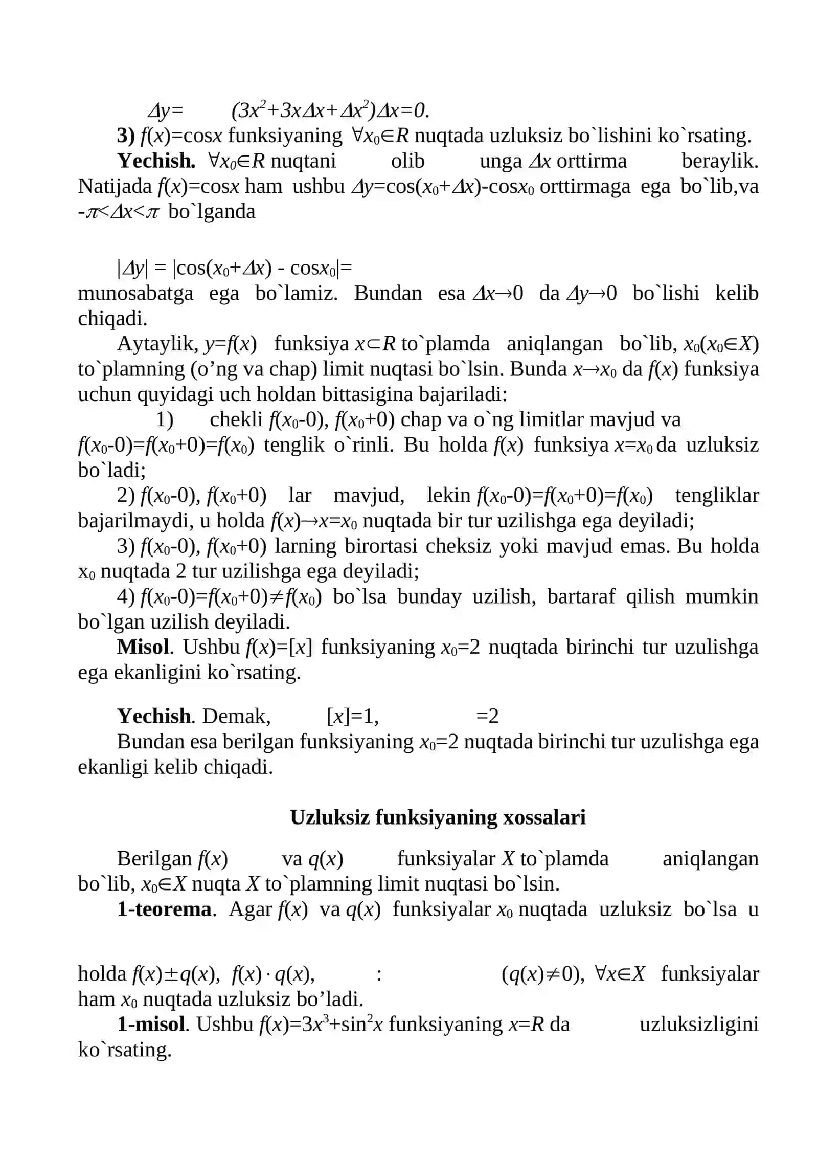 FUNKSIYANING UZLUKSIZLIGI 4