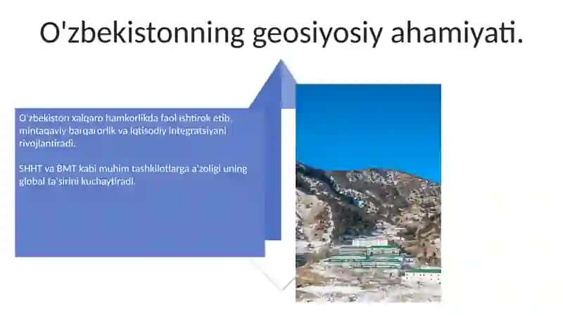 Oʻzbekistonning xalqaro tashkilotlar bilan hamkorlik aloqalari 4