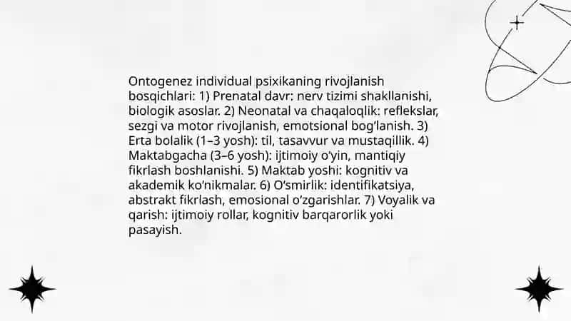 Odam psixikasining paydo bo‘lishi va taraqqiyoti 4