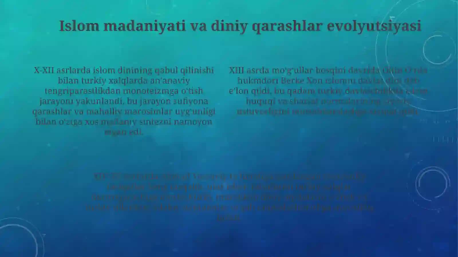 X -XV asrlar turkiy madaniyat 4
