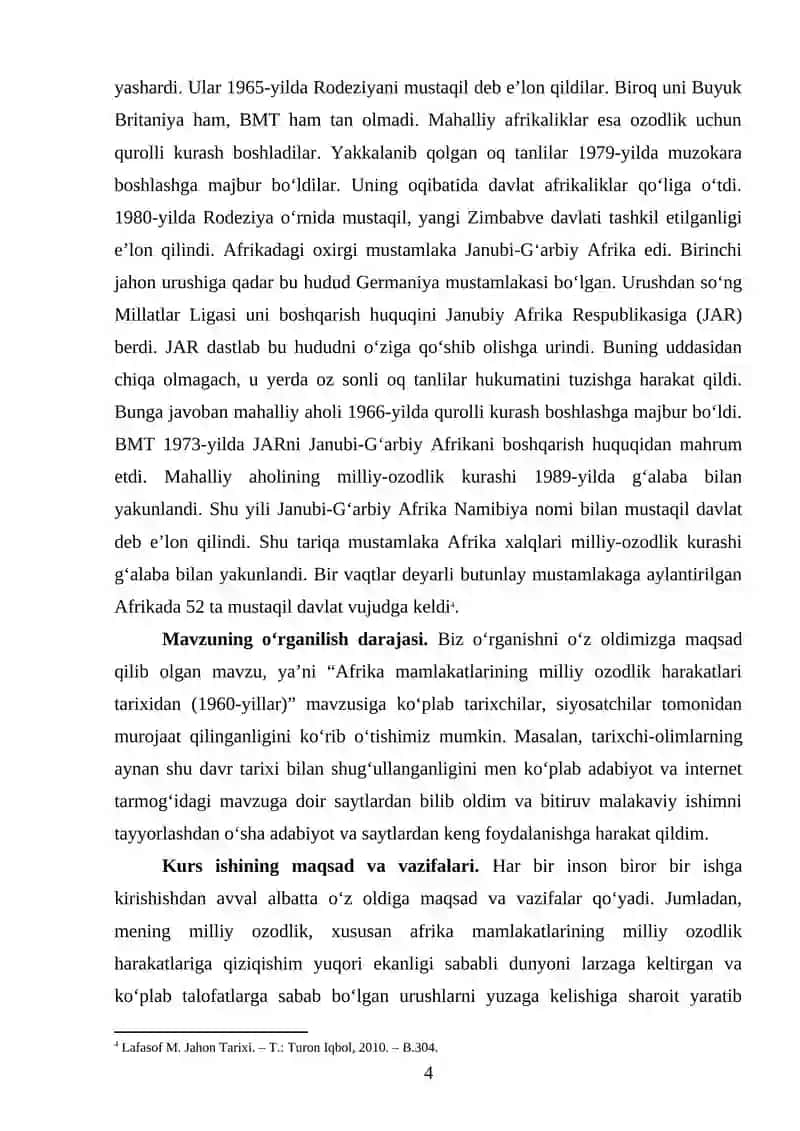 AFRIKA MAMLAKATLARINING MUSTAQILLIKNI QO‘LGA KIRITISHI JARAYONLARI 4