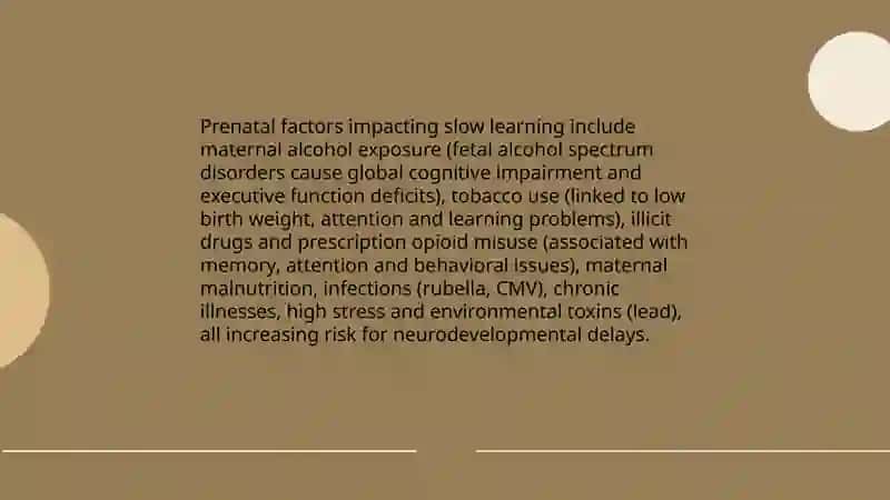 What causes a child to be a slow learner? 4