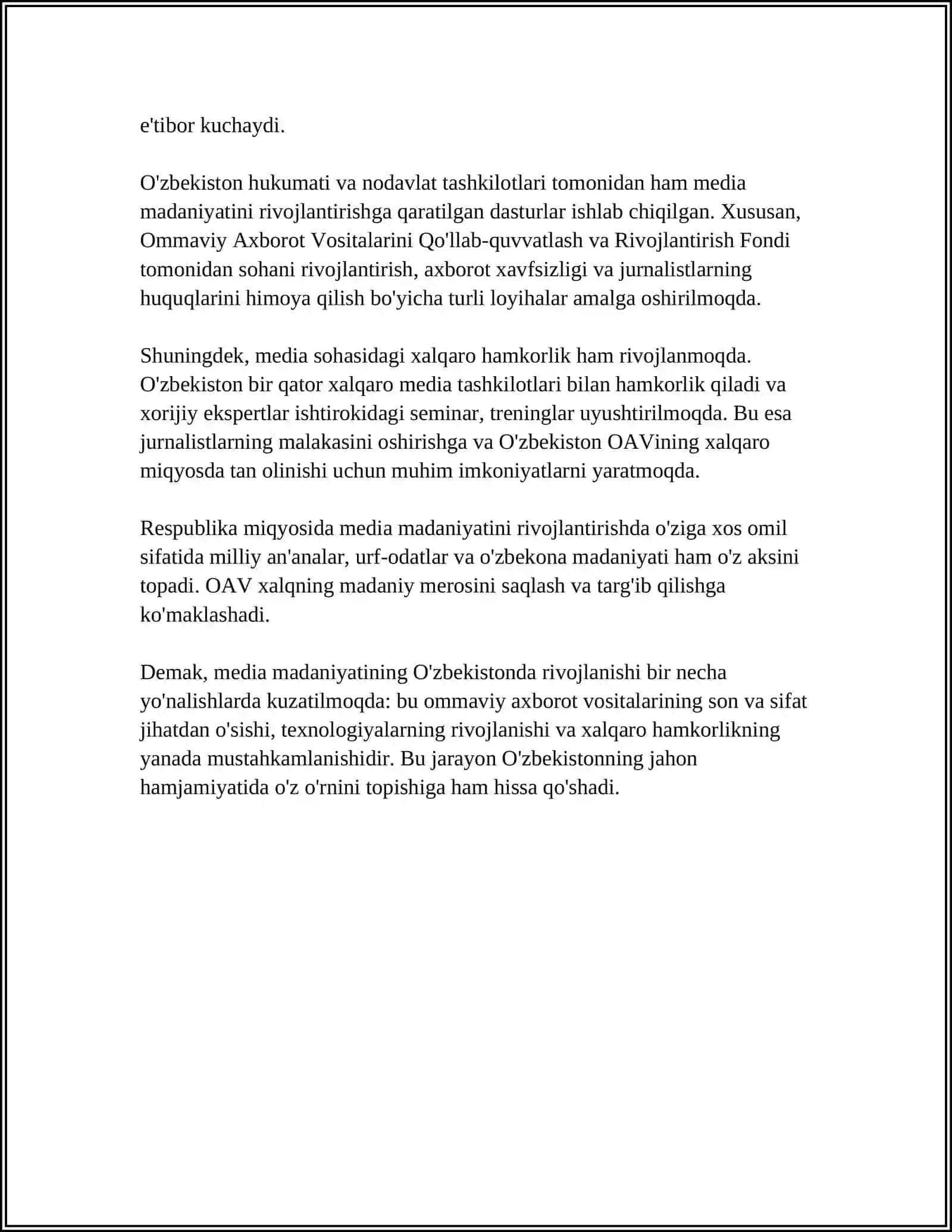 MEDIA MADANIYATI VA INNAVATSION PEDAGOGIKA 4