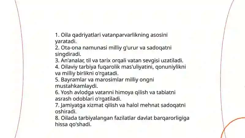 Oila ichida vatanparvarlik tarbiyasi 4