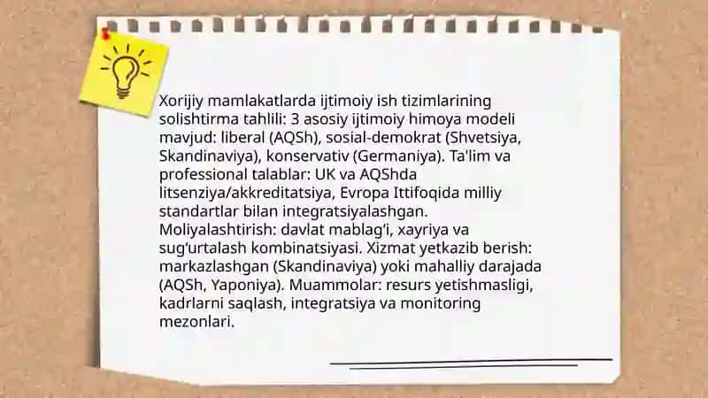 O'zbekistonda va Horijda ijtimoiy ish o'rni va uning ro'li 4