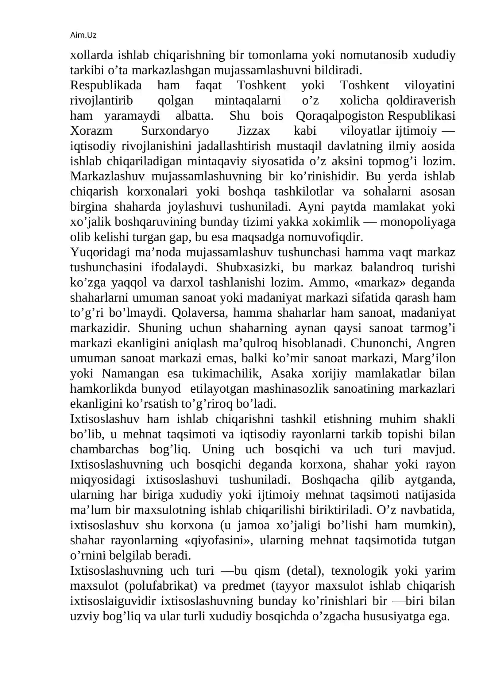 Ishlab chiqarishning ijtimoiy tashkil etish shakllari 4