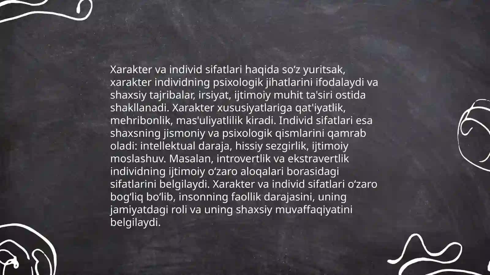 Xarakter haqida tushuncha 4