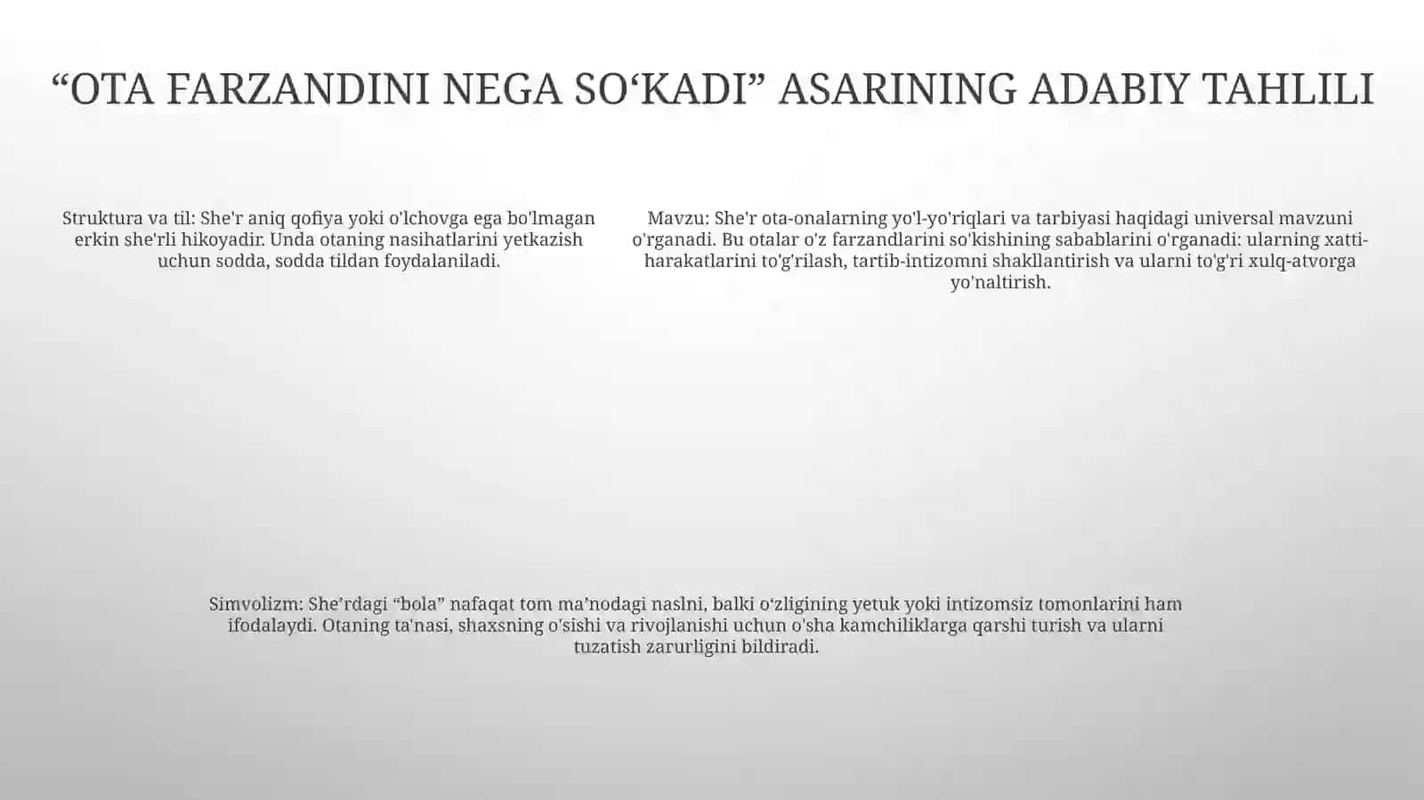 Ota Nega Farzandiga Tanbeh Beradi 4