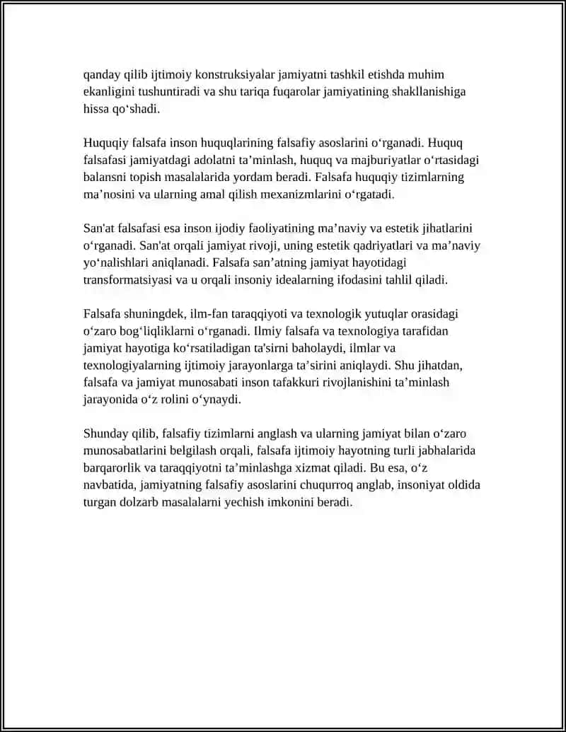 FALSAFA VA UNING JAMIYAT HAYOTIDAGI RO'LI 4