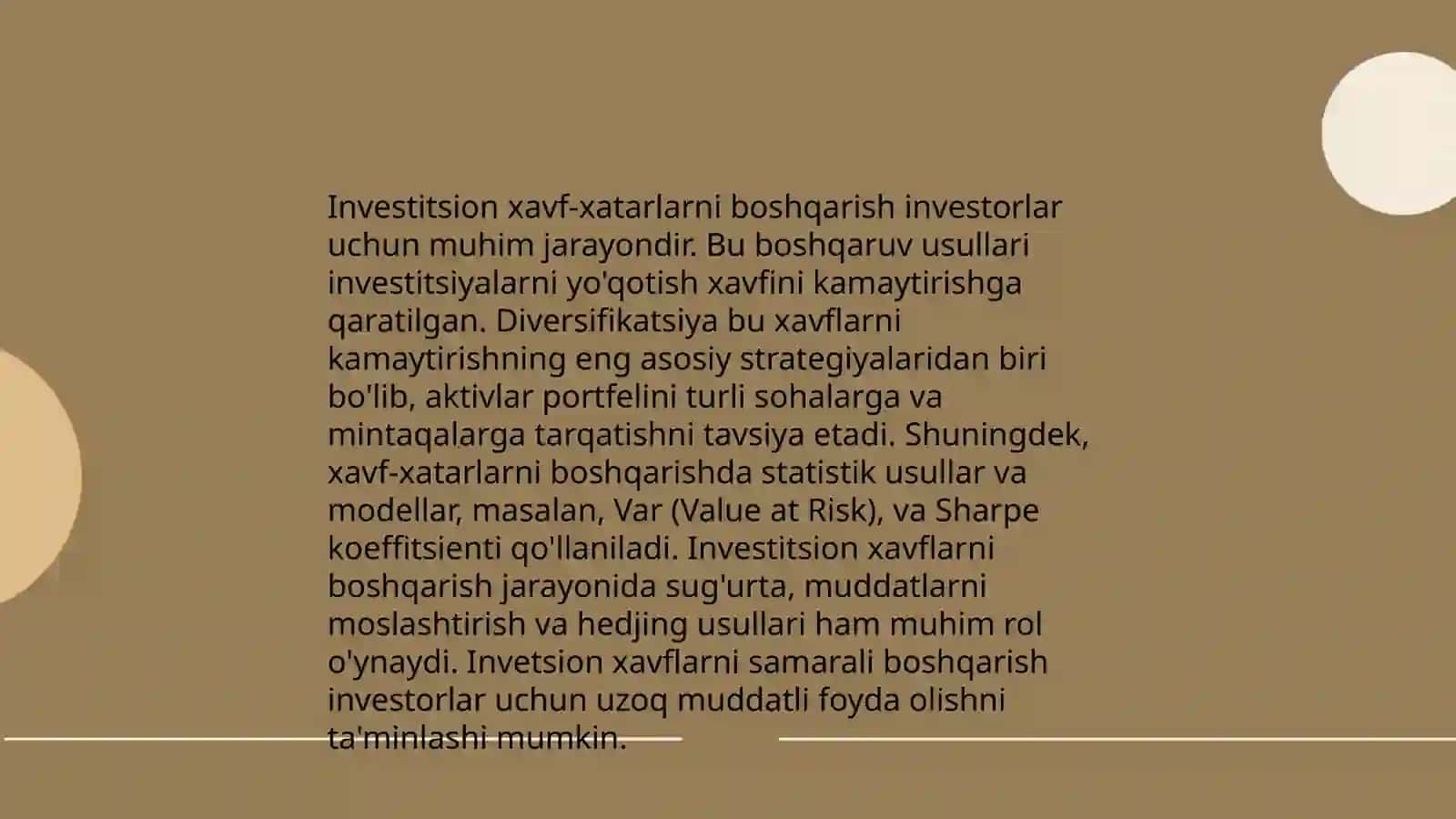 Moliyaviy xavf-xatarlar baholash 4