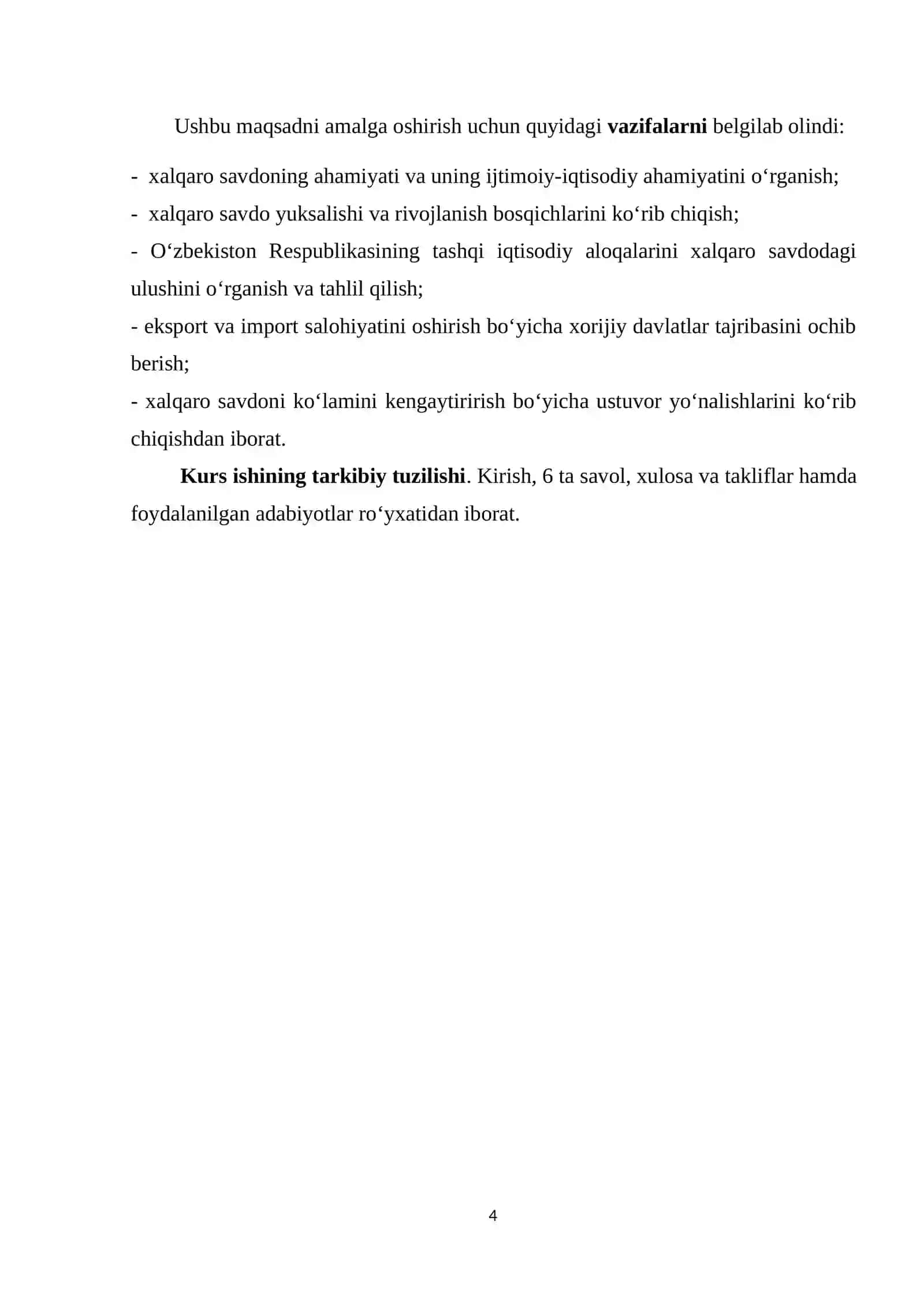 Xalqaro savdo, uning turlari va tartibga solish mexanizmi 4