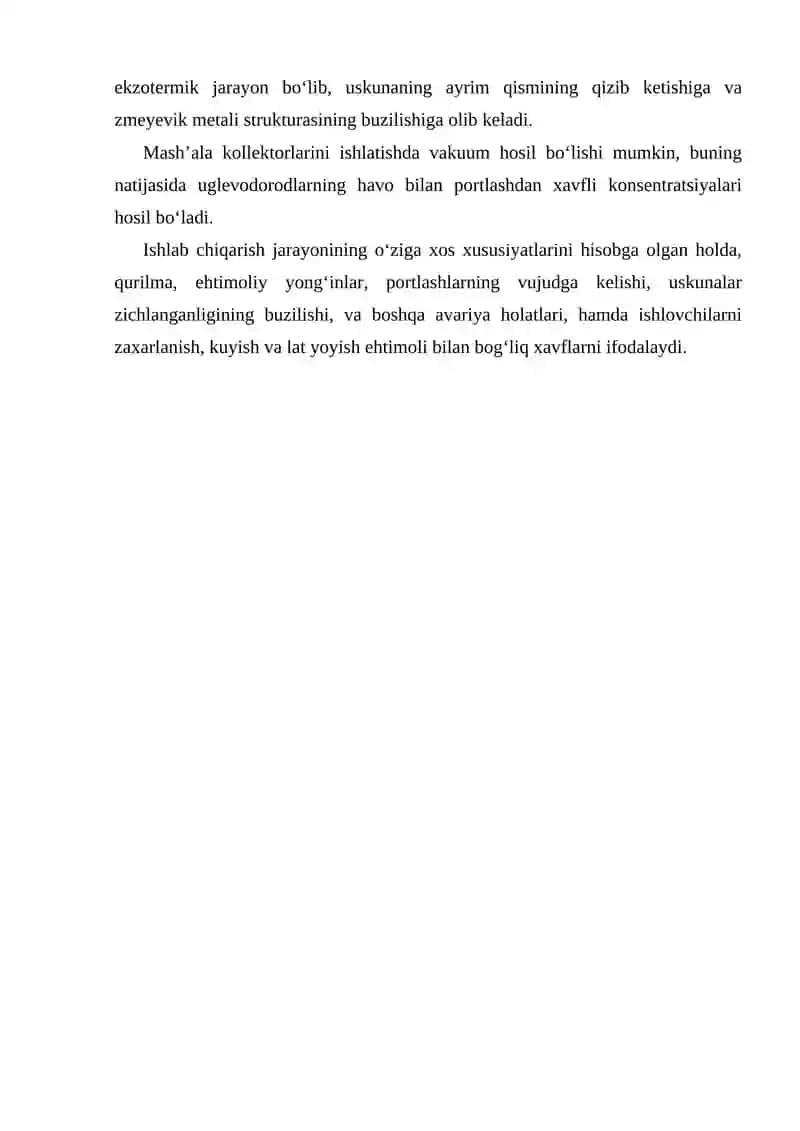Piroliz gazini olishdagi kompressor stansiyasini avtomatlashtirish 4
