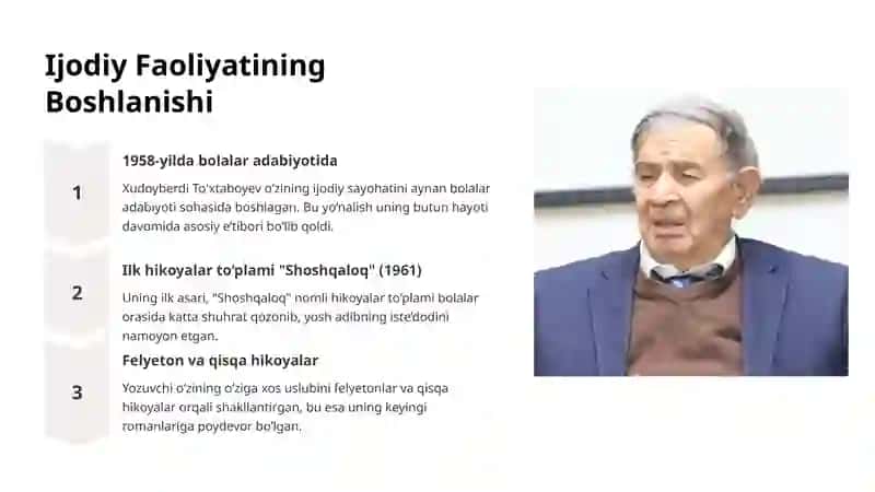 Xudoyberdi To'xtaboyev – Bolalarning Romannavis Adibi 4