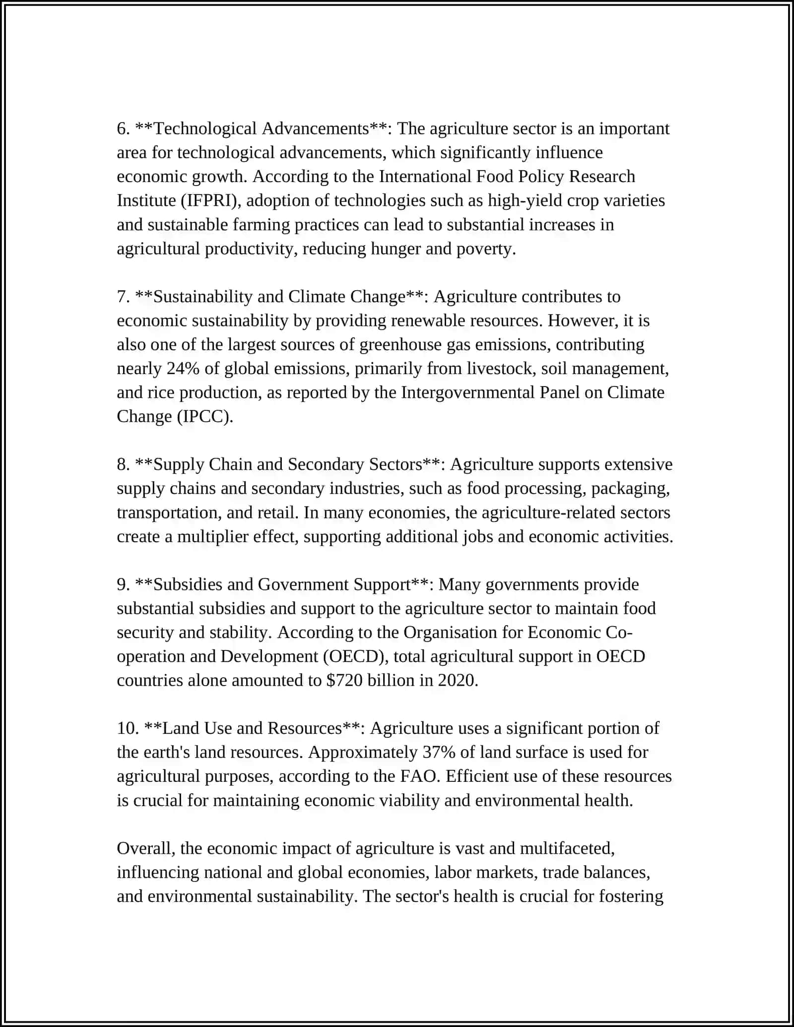 THE IMPORTANCE OF AGRICULTURE 4