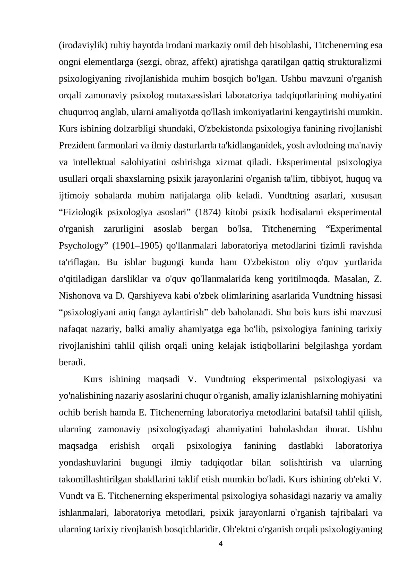 V.Vuntning ekspremental psixologiya va yo'nalishiga doir 4