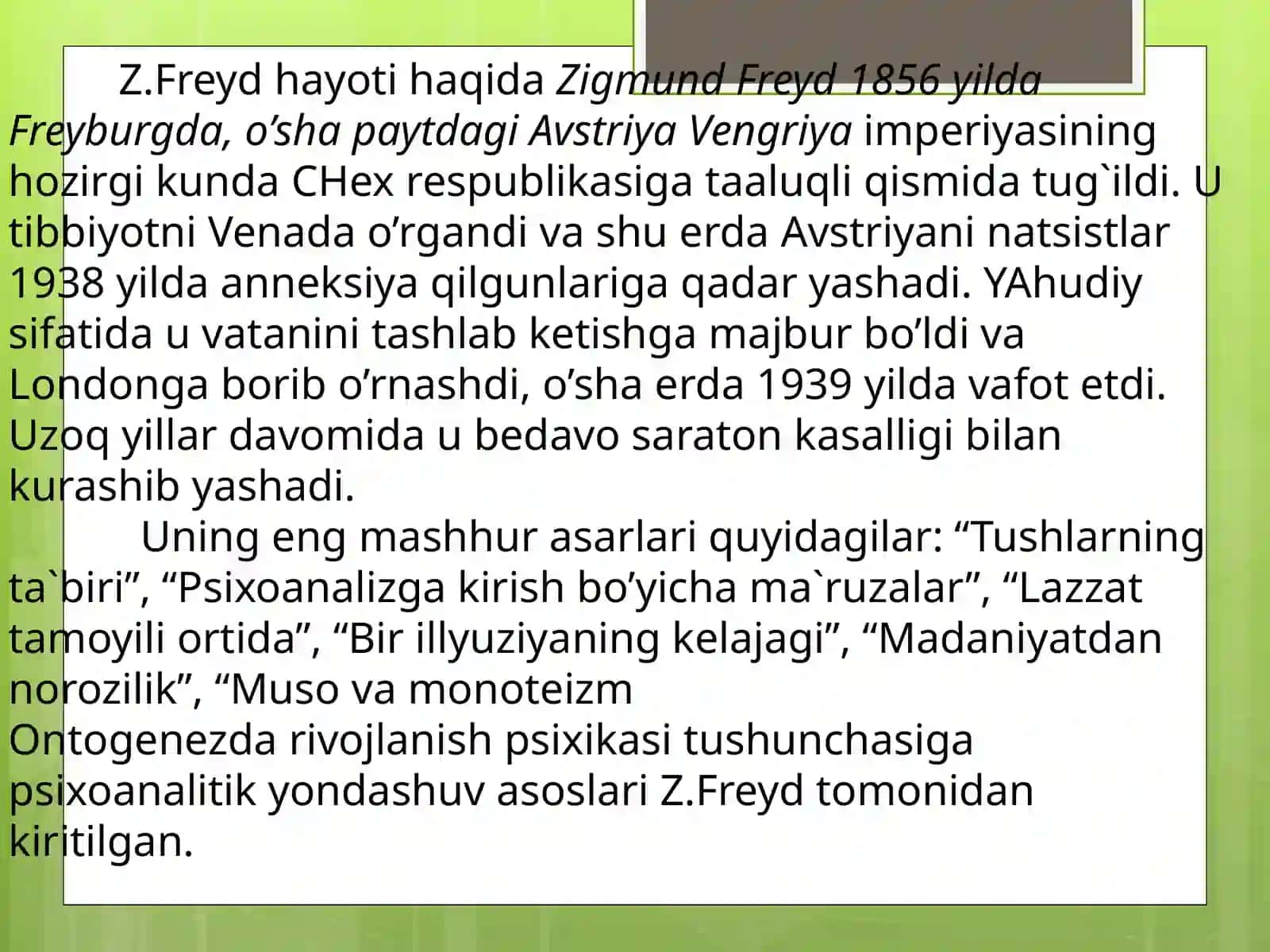 PSIXOLOGIK MAKTABLAR RIVOJLANISHI 4