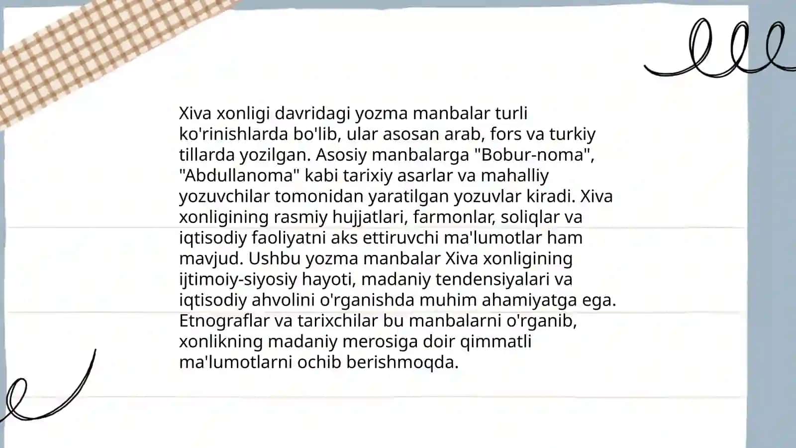 Xiva Xonligi Tarixnavislik Maktabi 4