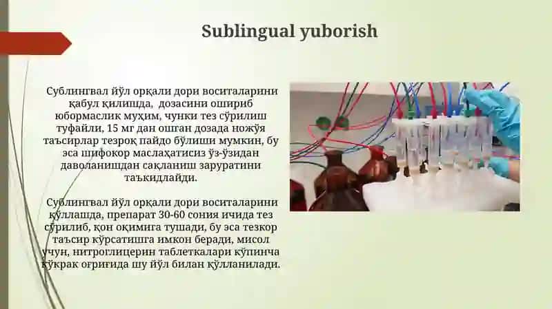 Dori darmonlarni organizmga kiritish usullari 4