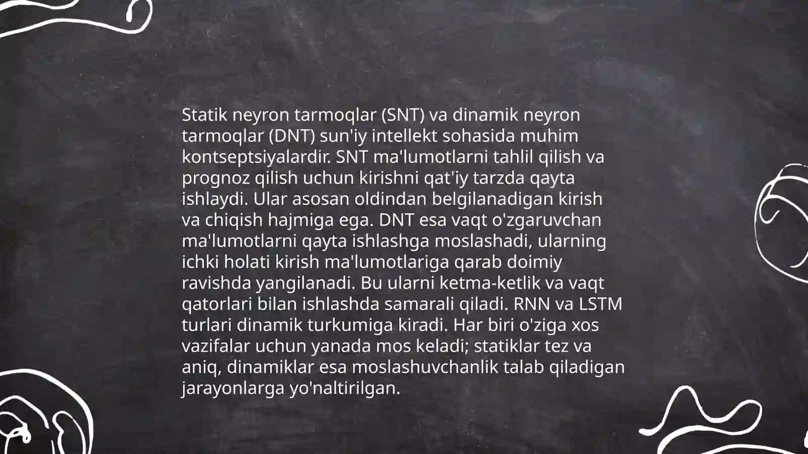 Qatiymas neyron torlar 4